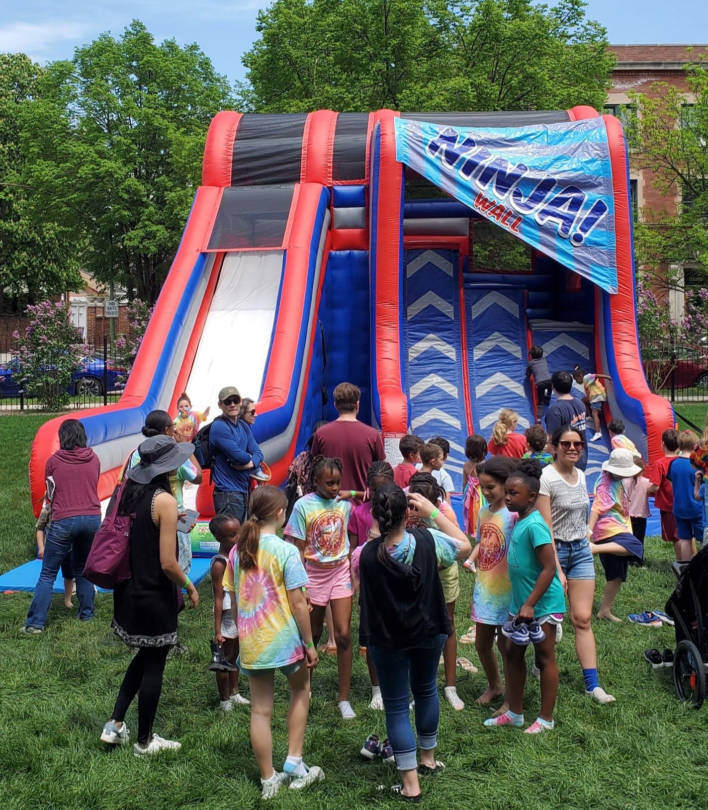Ninja Wall obstacle course rental for school field day
