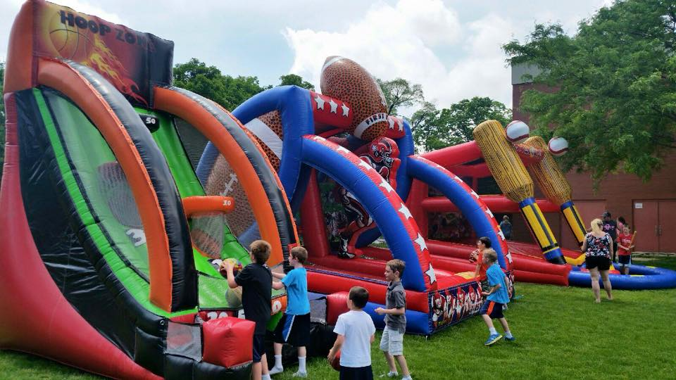 Sports inflatables for school carnivals in Chicago